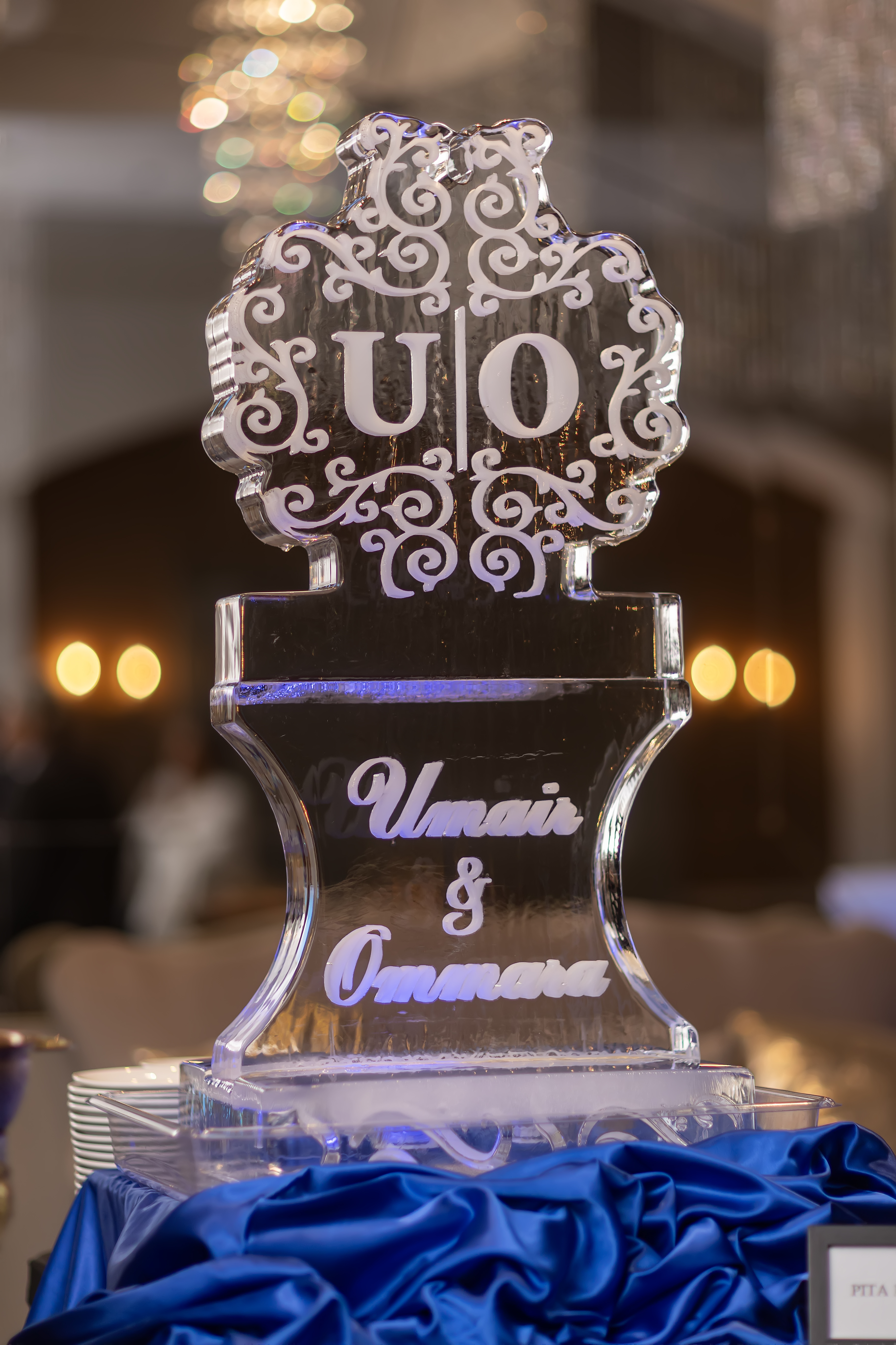 Royal Blue 12-31-2023 Ice Sculpture Example